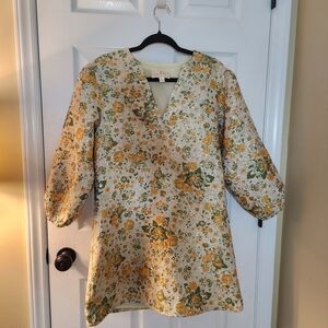 NWOT Flora Bea NYC Brocade Dress S, Fits M